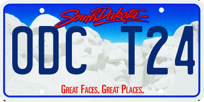 SD license plate 0DCT24