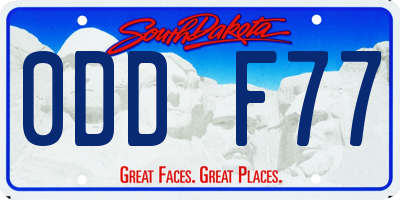 SD license plate 0DDF77