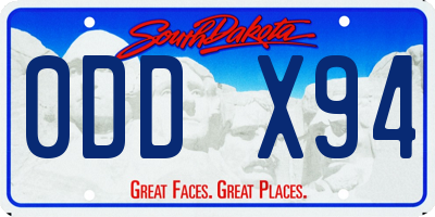 SD license plate 0DDX94