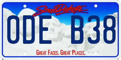 SD license plate 0DEB38