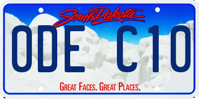 SD license plate 0DEC10