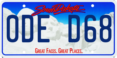 SD license plate 0DED68