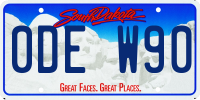 SD license plate 0DEW90