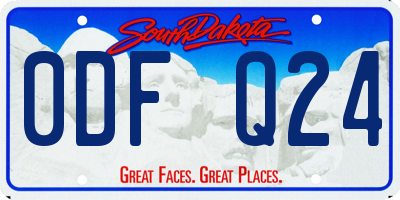 SD license plate 0DFQ24