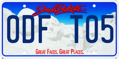 SD license plate 0DFT05