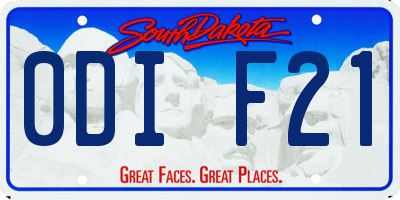 SD license plate 0DIF21