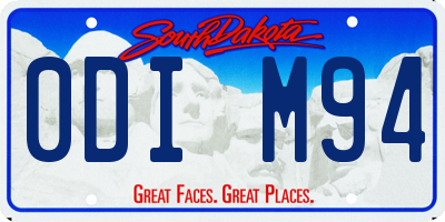 SD license plate 0DIM94