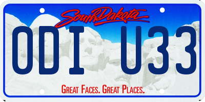 SD license plate 0DIU33