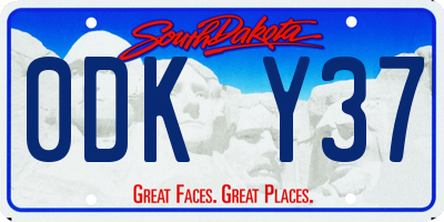 SD license plate 0DKY37