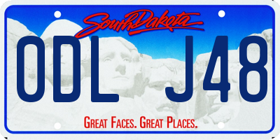 SD license plate 0DLJ48