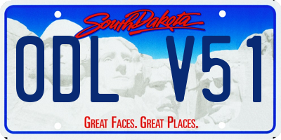 SD license plate 0DLV51