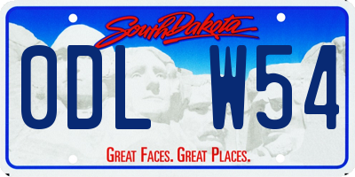 SD license plate 0DLW54