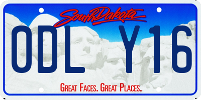 SD license plate 0DLY16
