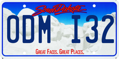 SD license plate 0DMI32