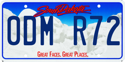 SD license plate 0DMR72