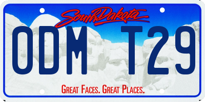 SD license plate 0DMT29