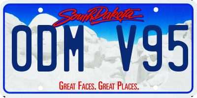 SD license plate 0DMV95