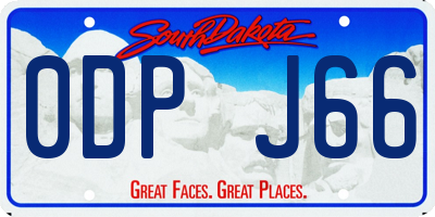 SD license plate 0DPJ66