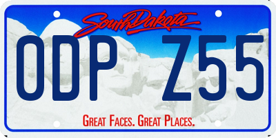 SD license plate 0DPZ55