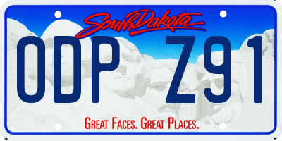 SD license plate 0DPZ91