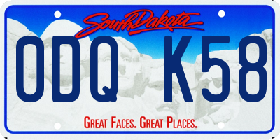 SD license plate 0DQK58