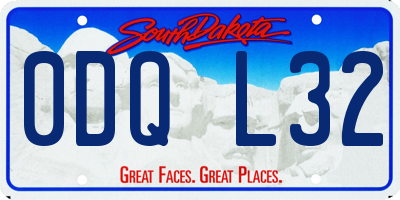 SD license plate 0DQL32