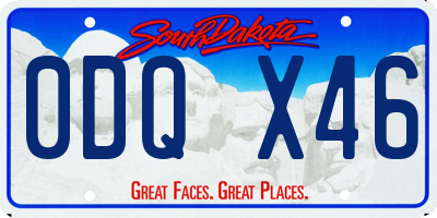 SD license plate 0DQX46