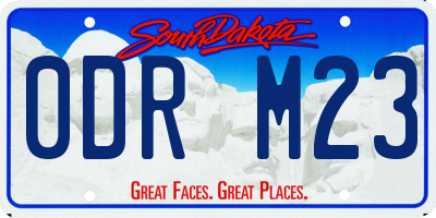 SD license plate 0DRM23