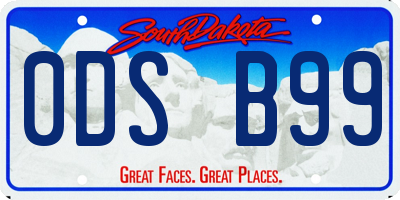 SD license plate 0DSB99