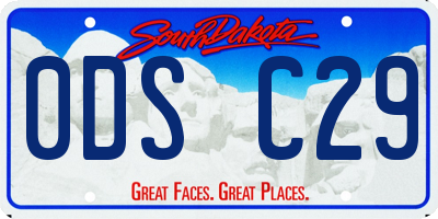 SD license plate 0DSC29