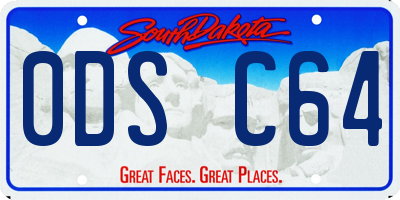 SD license plate 0DSC64