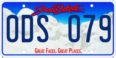 SD license plate 0DSO79