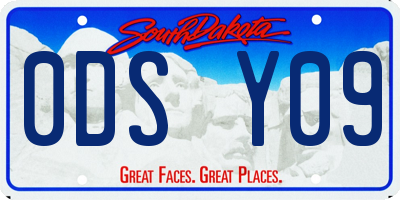 SD license plate 0DSY09