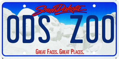 SD license plate 0DSZ00