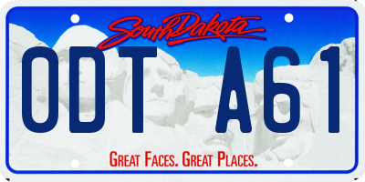 SD license plate 0DTA61