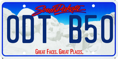 SD license plate 0DTB50