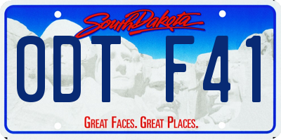 SD license plate 0DTF41