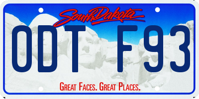 SD license plate 0DTF93