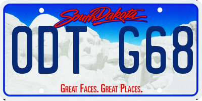 SD license plate 0DTG68