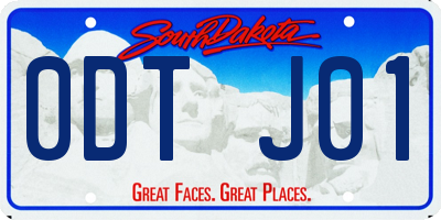 SD license plate 0DTJ01