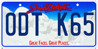 SD license plate 0DTK65