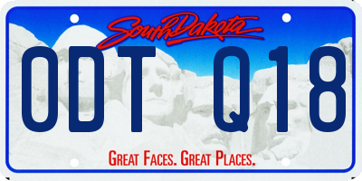 SD license plate 0DTQ18
