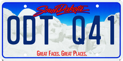SD license plate 0DTQ41