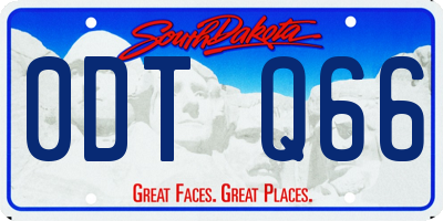 SD license plate 0DTQ66