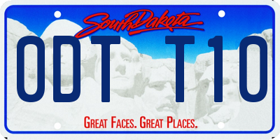 SD license plate 0DTT10