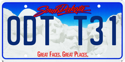 SD license plate 0DTT31