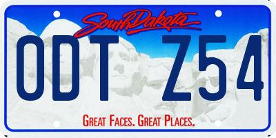 SD license plate 0DTZ54