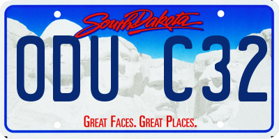 SD license plate 0DUC32