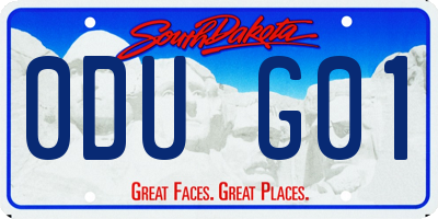 SD license plate 0DUG01