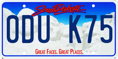 SD license plate 0DUK75